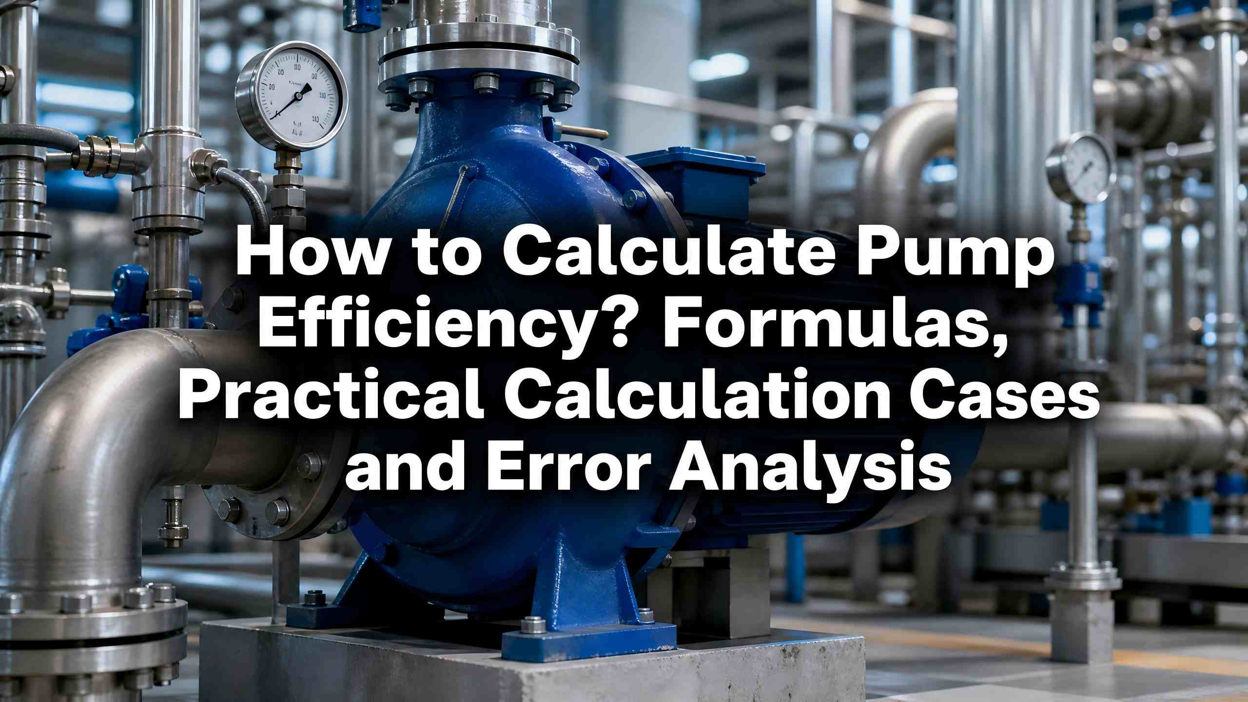 Bagaimana untuk Mengira Kecekapan Pam? Formula, Kes Pengiraan Praktikal dan Analisis Ralat